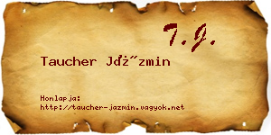 Taucher Jázmin névjegykártya